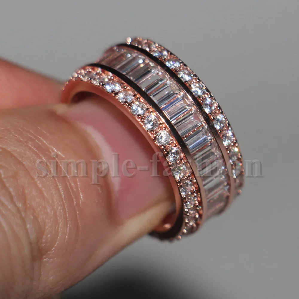 Модное ювелирное изделие Женское Обручальное Ювелирное кольцо розовое золото