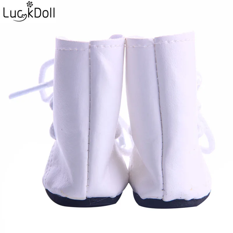 LUCKDOLL однотонные тканевые сапоги для 14,5 дюймовых кукол, аксессуары для девочек, игрушки, поколение, подарок на день рождения