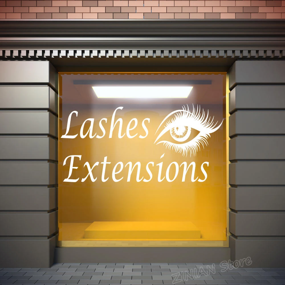

Eyelashes Extensions Lashes Eyebrows Brows Beauty Salon Wall Decor Wall Decal Sticker Eye Quote Make Up Home Decoration Z795