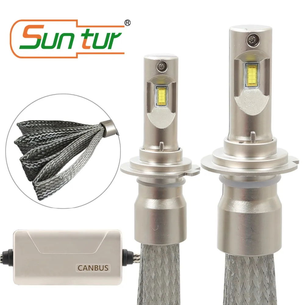 Suntur 100W 10000лм 6000K белый H7 CanBus безвентиляторный светодиодный противотуманный