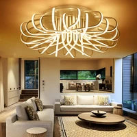 led living room lamp simple modern round ceiling lamp warm romantic bedroom lamp nordic creative bird nest lamps