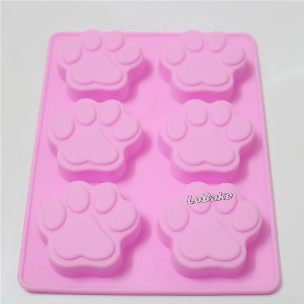 6 cavities Bear Claw design high quality silicone mold fondant mould cake candy biscuit ice soap | Дом и сад
