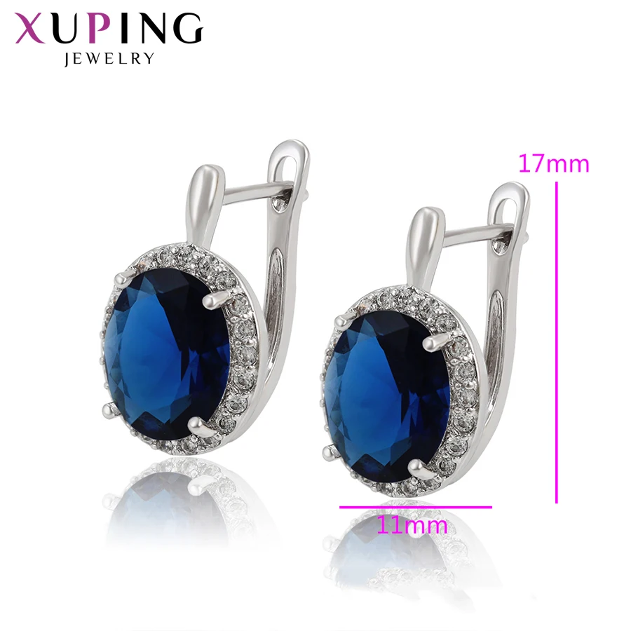 Серьги кольца Xuping красивые Разноцветные серьги для женщин и девочек подарки на