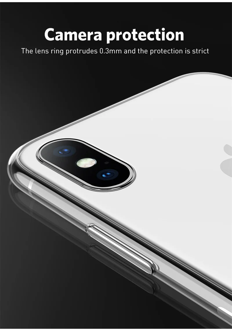 Чехол для iPhone XS Max, чехол для iPhone 11 Pro Max, чехол, прозрачное мягкое Силиконовое кольцо из ТПУ, оболочка для iPhone X, 6, 6s, 7, 8 Plus, чехол Caque