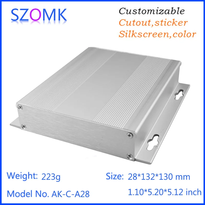 1 шт. алюминиевый корпус для самодельных динамиков дома дизайн 28*132*130 мм коробка