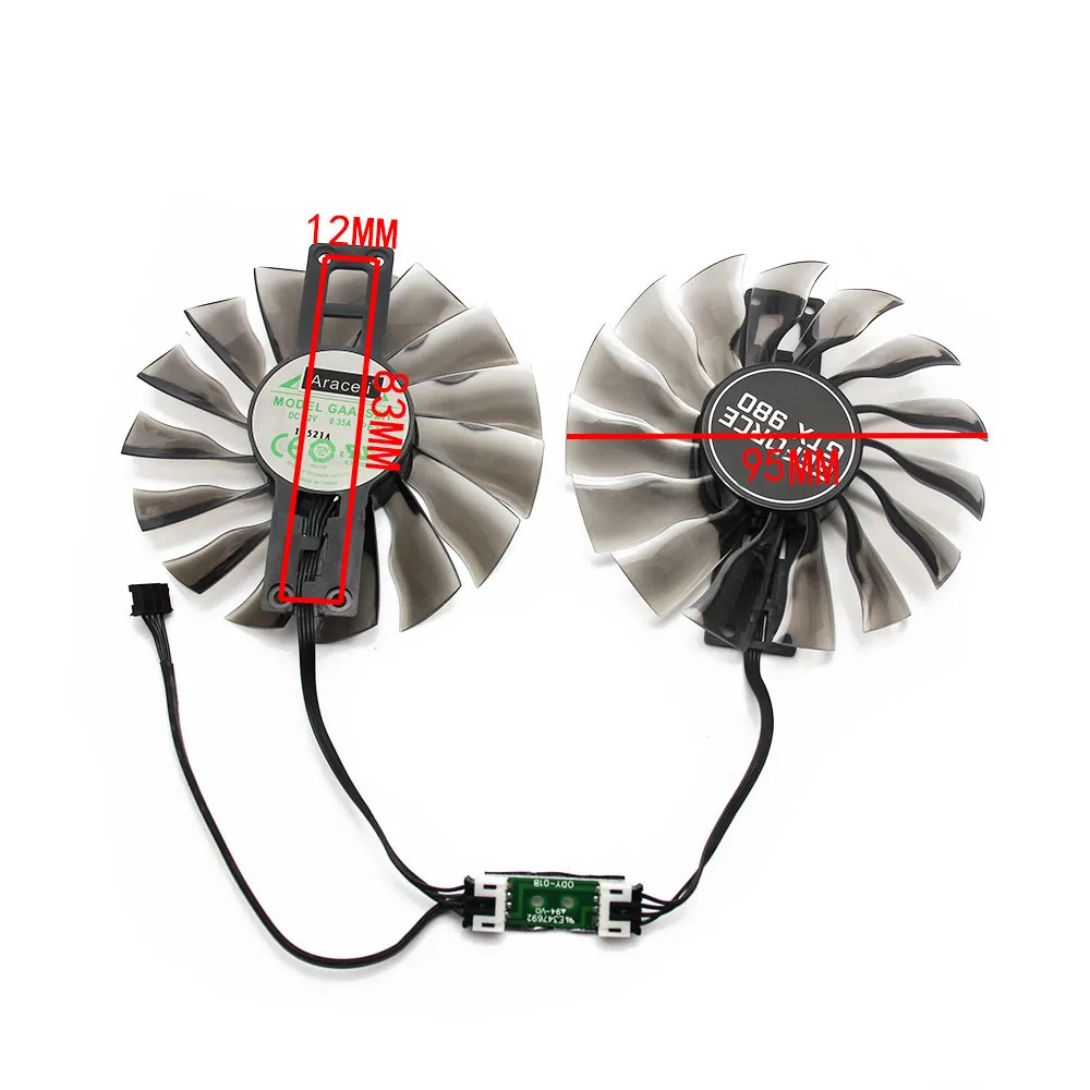 2 шт./компл. 95 мм GAA8S2H GTX 980 GPU VGA кулер вентилятор для GeForce Palit GTX980 Grahics Card охлаждение в