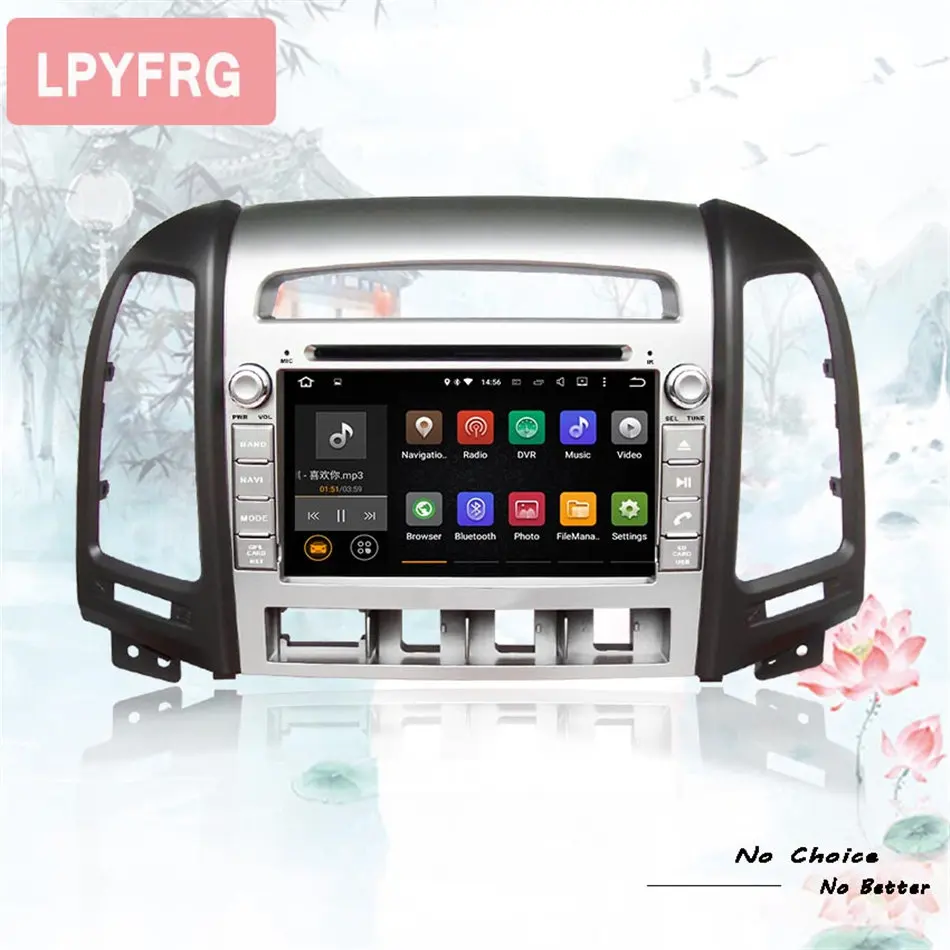 1024*600 android 10 0 автомобильный dvd gps плеер 2 DIN для HYUNDAI SANTA FE santafe 2006 2012 навигация радио
