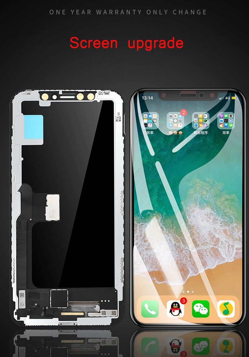 GX AMOLED ЖК-дисплей для iPhone X OLED OEM ЖК-дисплей 3D кодирующий преобразователь сенсорного экрана в сборе сменный Дисплей для iPhone lcd