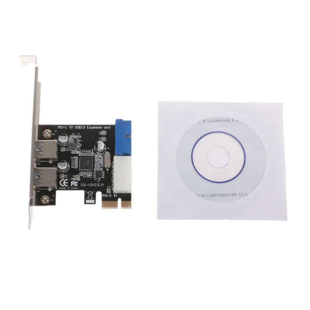 PCI Express USB 3,0 2 порта передняя панель с адаптером карты управления 4-Pin& 20 Pin Feb6
