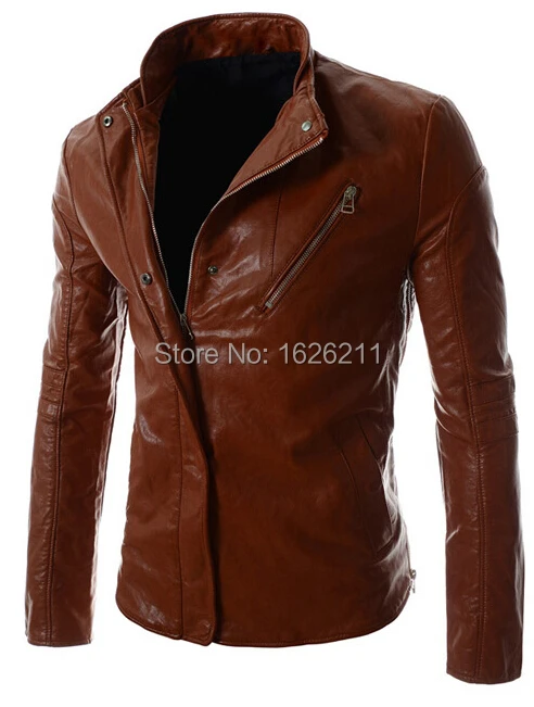 New men leahter jackets casual slim fit long sleeve black leather jacket cardigan coat outwear men's clothing clothe ghgh | Мужская