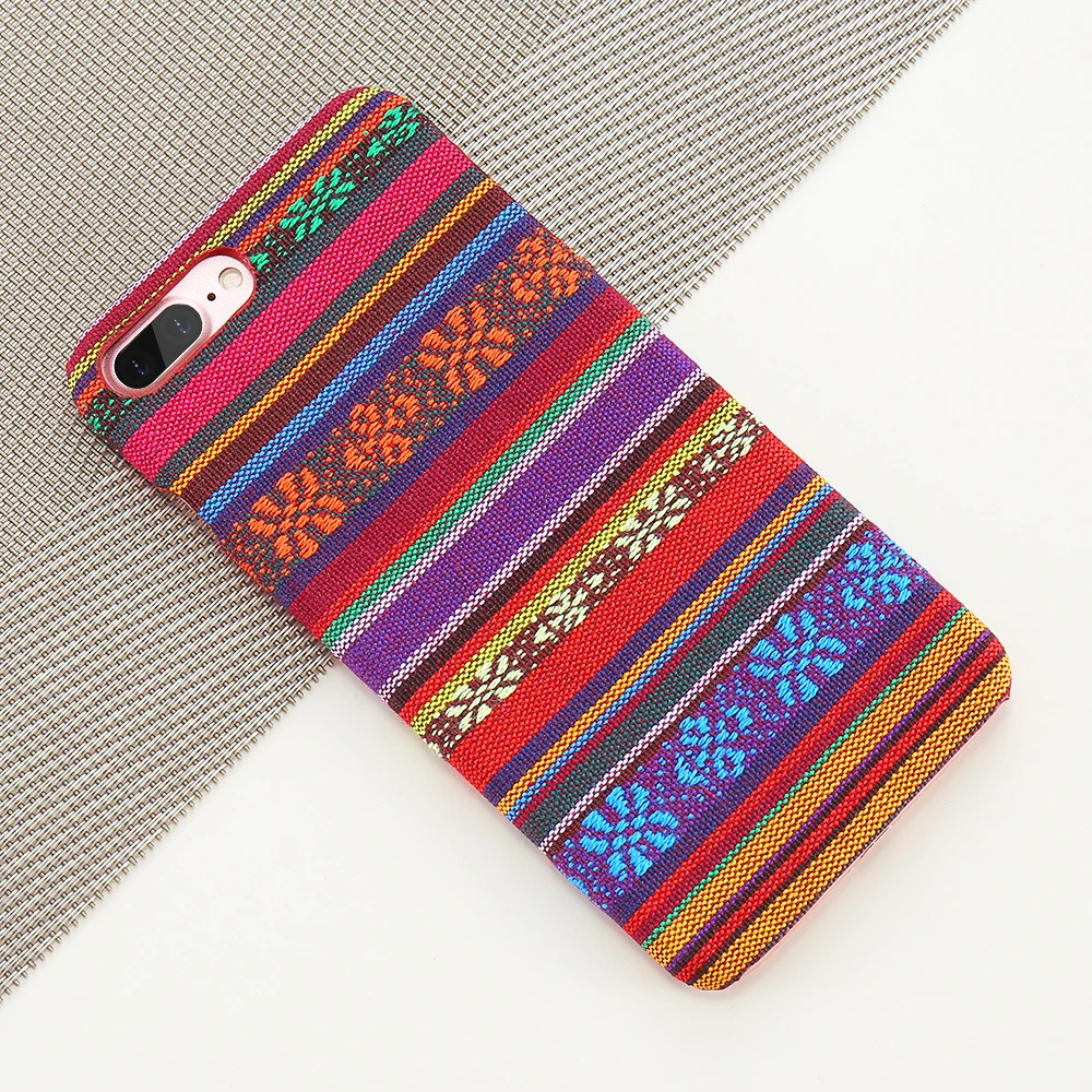 KISSCASE Bohemia Style Phone Case For iPhone 7 8 6 6S Plus X Colorful New Cloth Cases 5 5S SE Back Covers Coque |