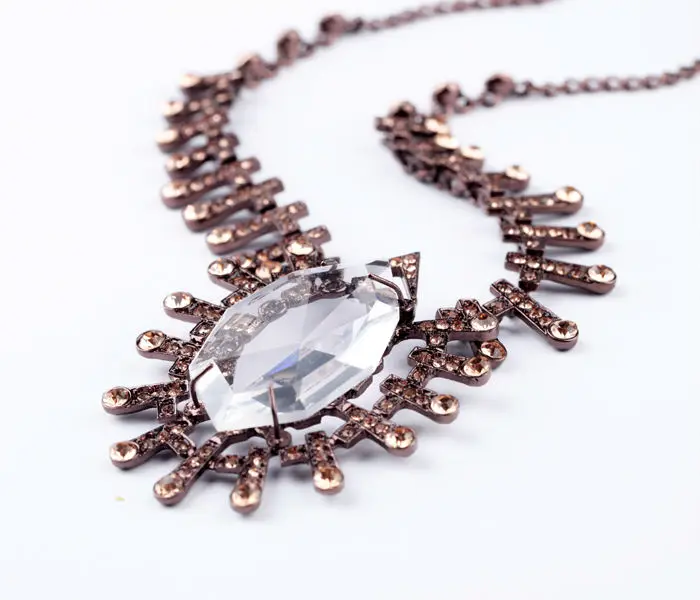 

New Styles 2017 Fashion Jewelry Elegant Clear Water Drop Pendant Necklace Fashion Bijoux for Women