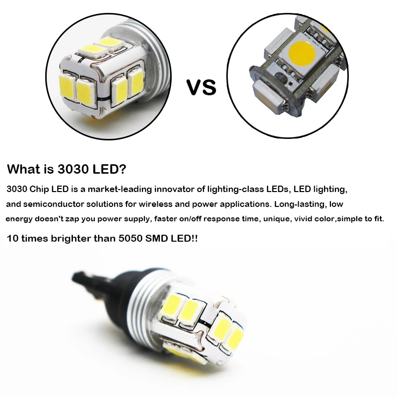 IJDM Canbus 10SMD-3030 H21W BAY9s светодиодный фонарь для автомобиля заднего хода или парковочных огней, фары номерного знака, ксенон белый/янтарный/красный