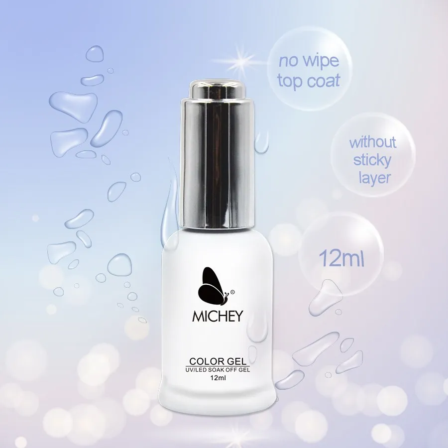 No wipe top coat Прозрачный УФ-гель для наращивания ногтей, прозрачный Французский маникюрный лак, УФ-гель для наращивания ногтей, набор гелей, продукт, гелевый Чехол - Цвет: No wipe top coat