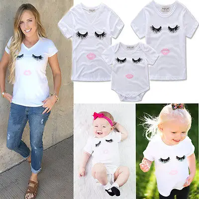 Famliy/одинаковые Детские комбинезоны для новорожденных девочек футболки с