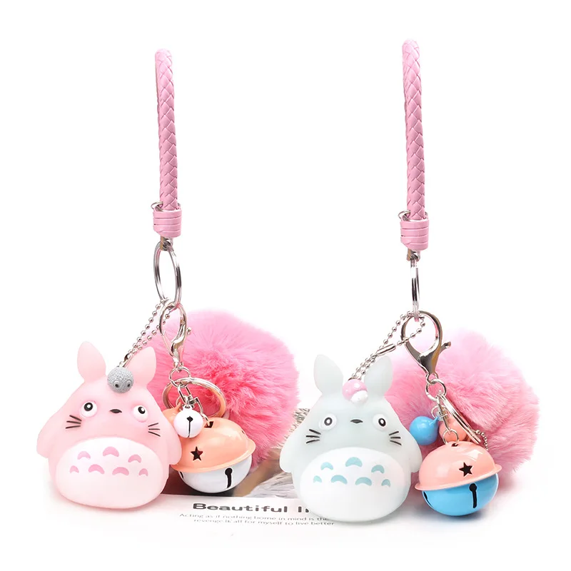 Горячая мини мой сосед синий Тоторо плюшевый брелок игрушка kawaii Аниме Тоторо зонтик мягкие плюшевые брелки подарок