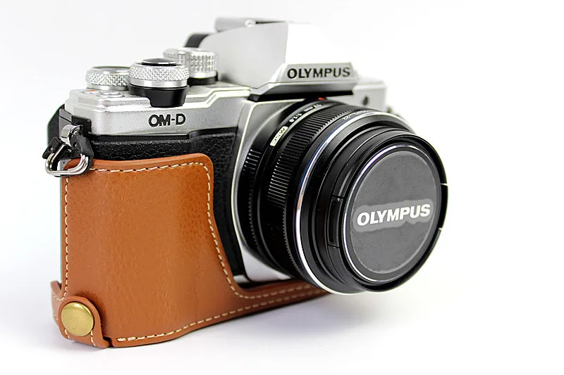 Новая сумка из натуральной кожи для Olympus EM10 II корпуса половины камеры Mark 2 Нижняя