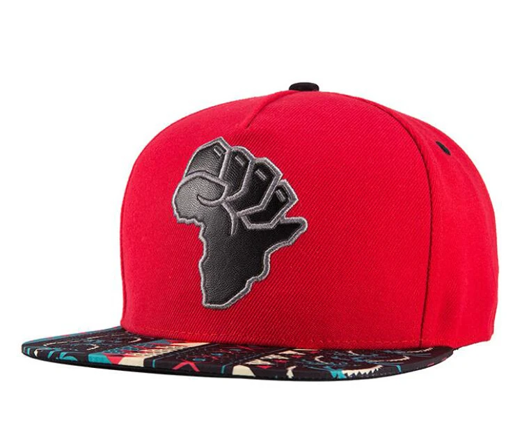 Новый мужской Моды Черный Печатных Шляпы Регулируемые Хип-Хоп Snapback Бейсболка