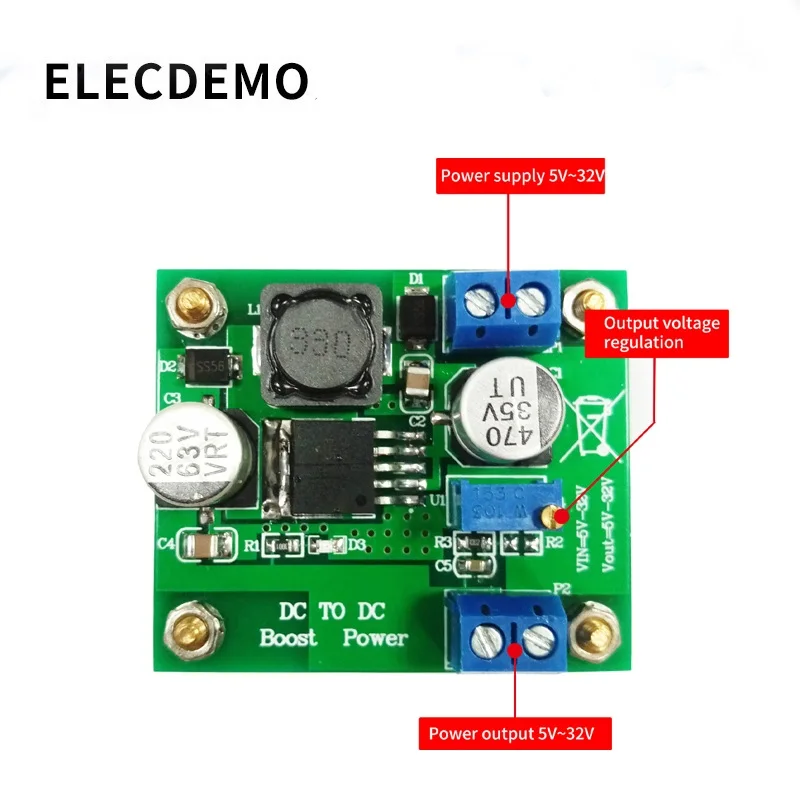 Регулируемый модуль регулятора мощности XL6009 супер LM2577 4A функциональная демо