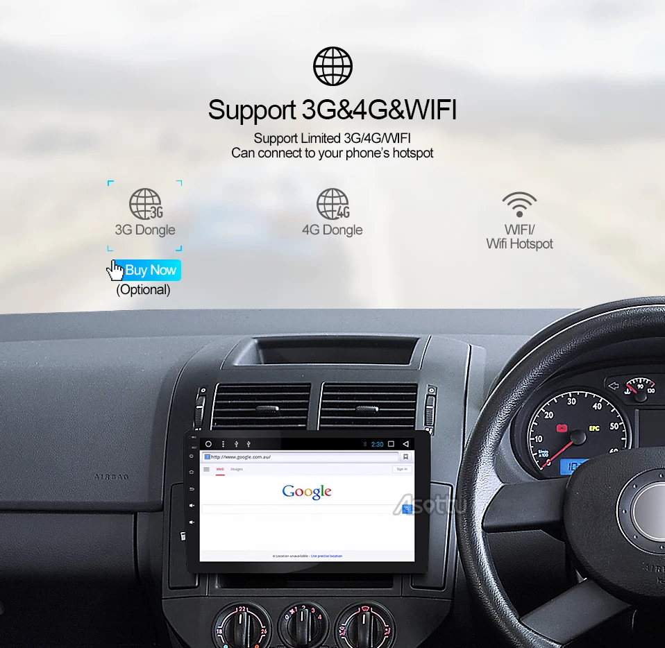 Asottu 10,1 дюймов 2G android 8,1 автомобильный dvd gps Навигатор Радио Видео плеер стерео Универсальный радио Автомобильный Универсальный мультимедиа 1 din