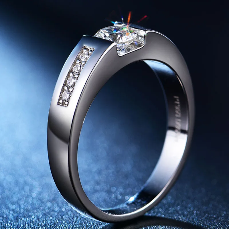 100% 18K 750Au золото Moissanite алмазное мужское кольцо D Цвет VVS с национальным