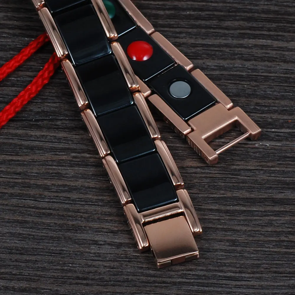 Wollet здоровье био магнитный черный керамический браслет для мужчин нержавеющая