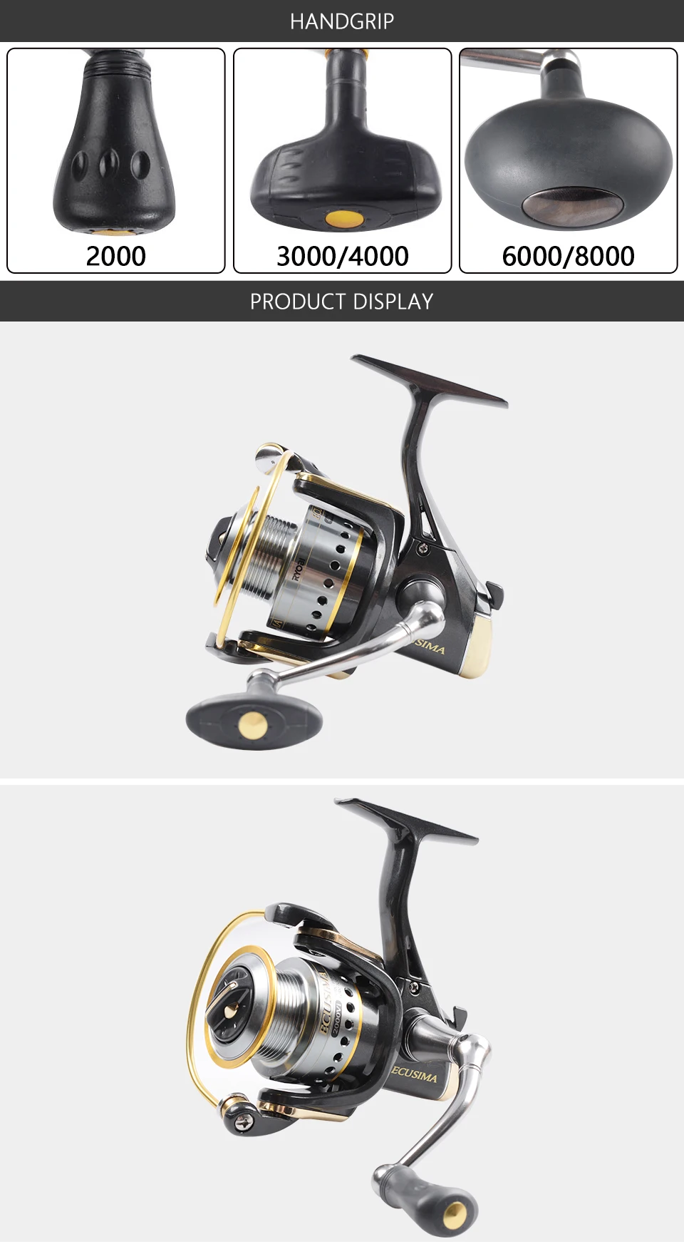 RYOBI ECUSIMA VI спиннинговые Катушки 2000 3000 4000 6000 8000 Спиннинг катушки Макс Перетащите 8 кг Морская рыбалка колеса