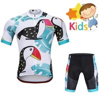 2020 cotton design childrens cycling jersey set quick dry breathable cycling clothing set for kids ropa ciclismo bicycle wear