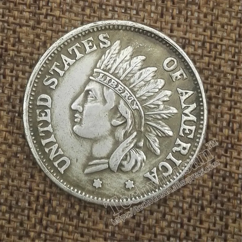 50 шт./лот 1851 старинные медные и серебряные монеты US $1 иностранные Антикварные