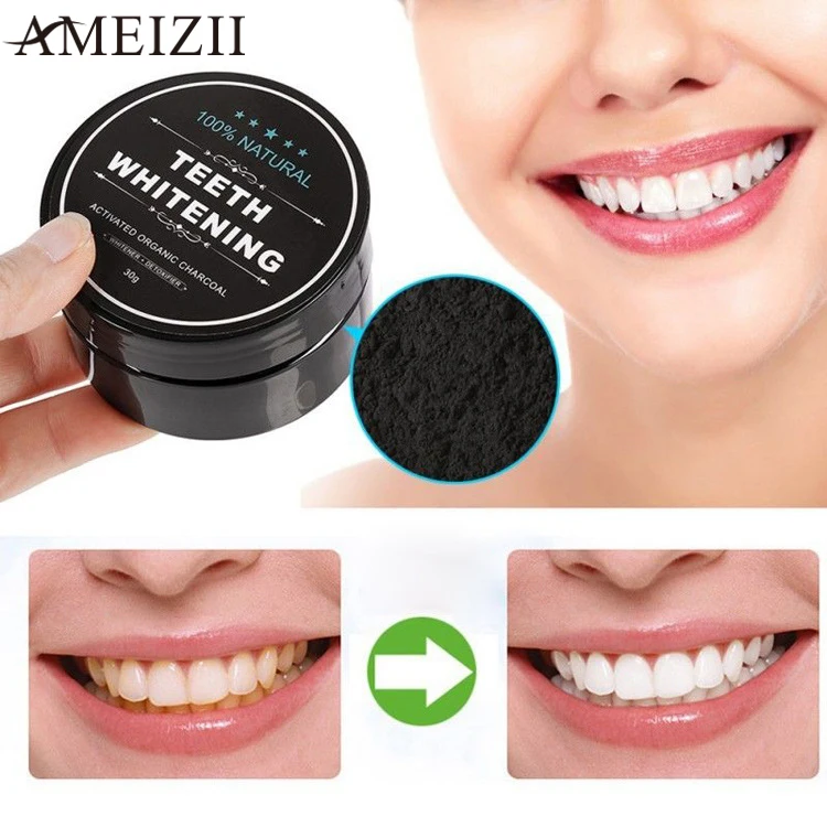 Порошок для отбеливания зубов AMEIZII 30 г гигиена полости рта натуральный