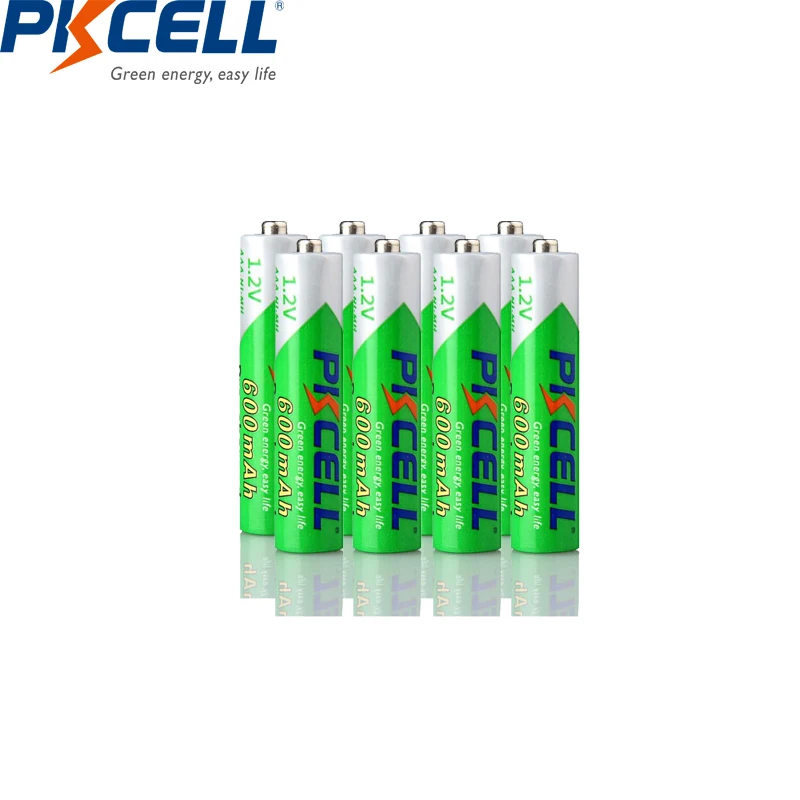8 шт. PKCELL AAA аккумуляторная батарея Ni-MH 1,2 V 3A 600 mah аккумуляторная батарея Baterias Bateria и два шт держатель батарейного отсека