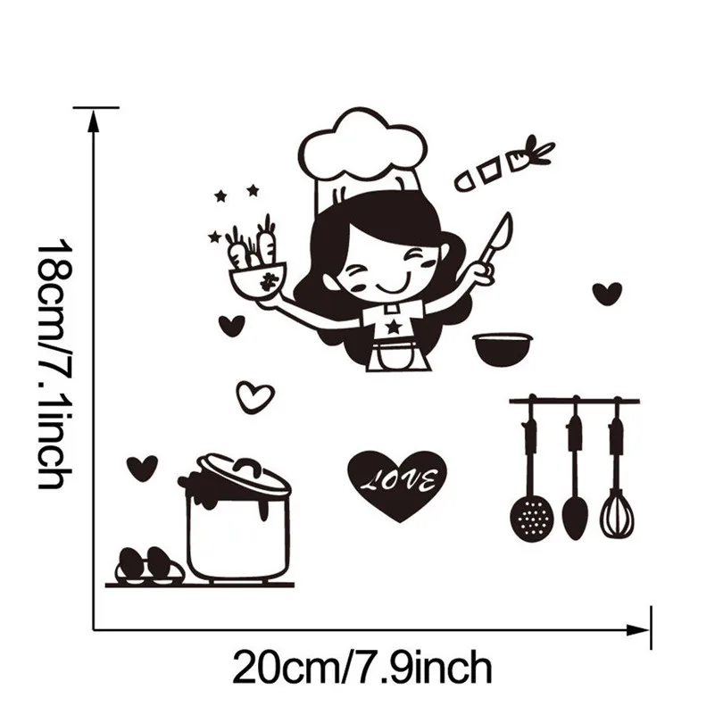 Хит продаж украшение для кухни сделай сам кухонный выключатель наклейка милая