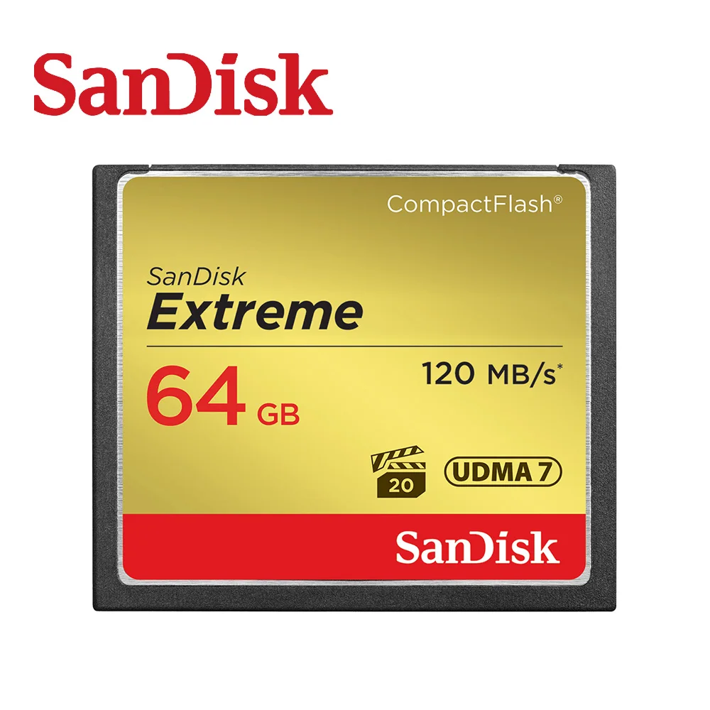 Флэш накопитель SanDisk CFXSB Extreme 32 ГБ 64 128 CF карта 120 x VPG 20 для богатых 4K и Full HD видео SDCFXS
