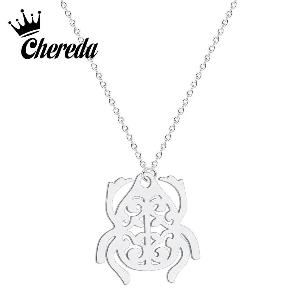 Кулоны из нержавеющей стали Chereda Scarab ожерелье в стиле золотой природы насекомое