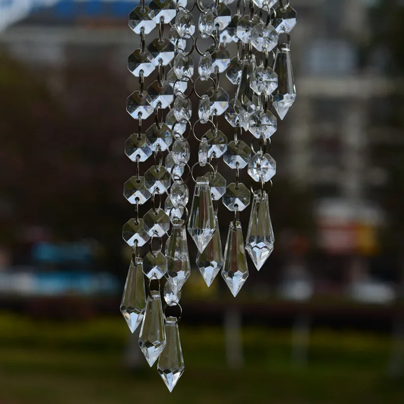 12 шт. прозрачная акриловая Хрустальная бусина подвесная нить для свадьбы