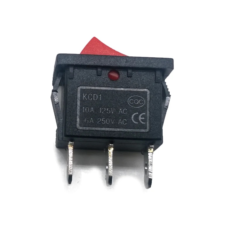 

10pcs/lot 21*15mm SPDT 3PIN 6A 250V Snap-in ON/OFF/ON Position Snap Boat Rocker Switch Quality Copper