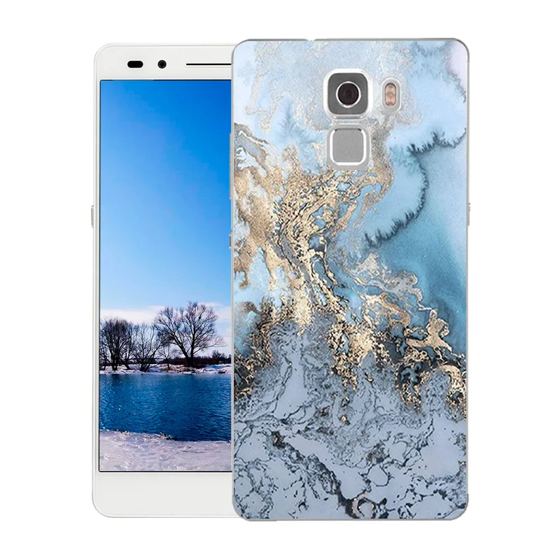 Силиконовый чехол для Huawei Honor 7 модный ультратонкий защитный с принтом мягкий из