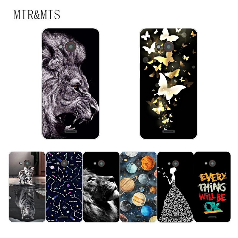 For Fly Fs408 Stratus 8 4.0 Inch Phone Case Soft TPU Silicone Back Cover Protective Printed Fundas |