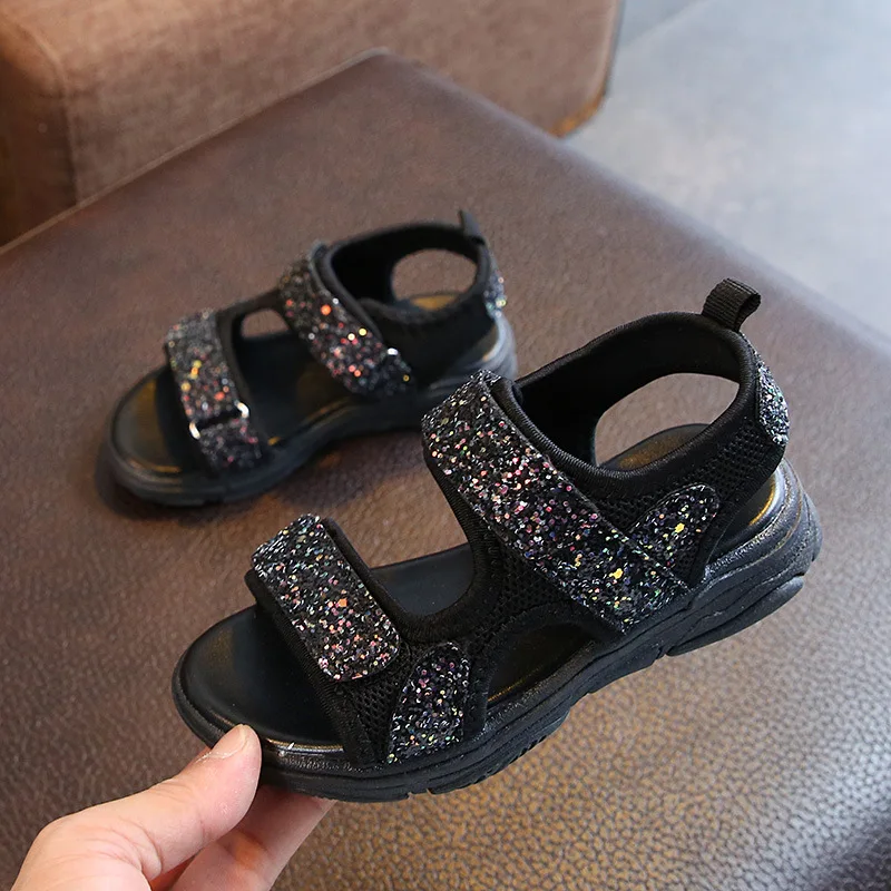 Новые летние сандалии для мальчиков дышащая сетчатая спортивная обувь девочек