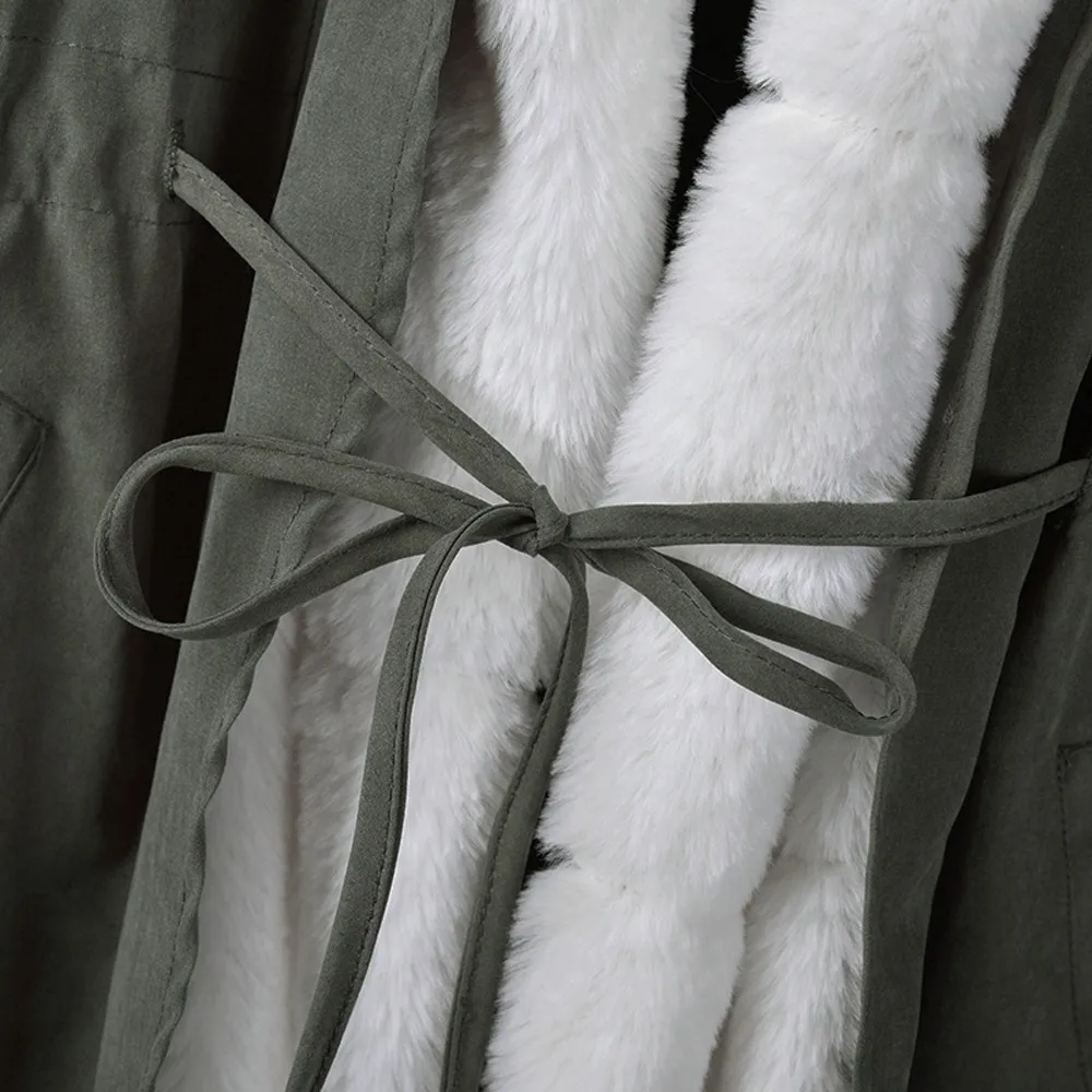 Женское пальто с длинным рукавом и искусственным мехом зимняя куртка парка