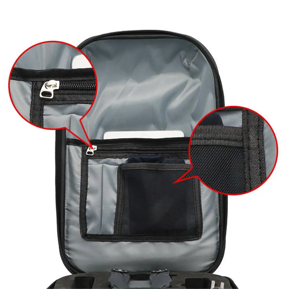 

Portable Carry Case Hard Carrying Storage Bags Carbon Fiber Hardshell Backpack Waterproof Anti-Shock For DJI Mavic 2 Pro / Zoom