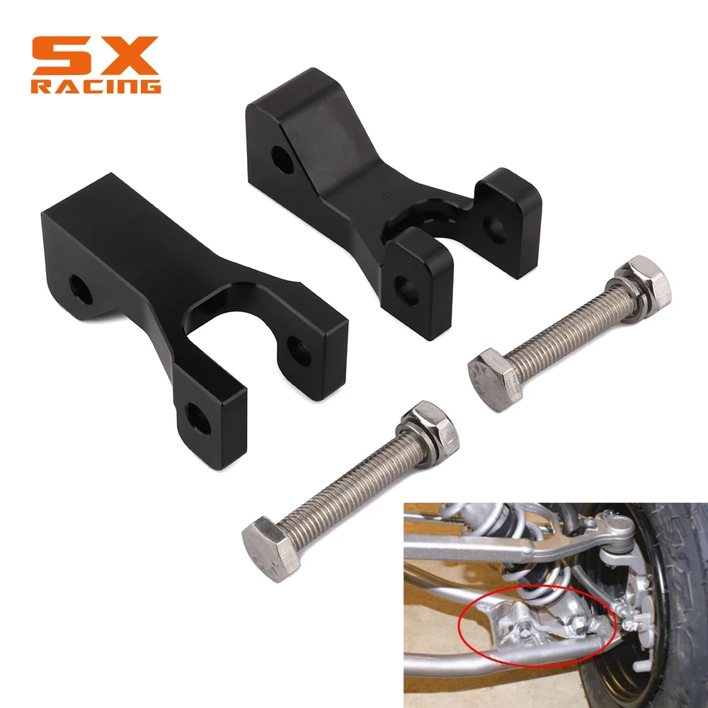 Motorcycle CNC Black Aluminum Front Lowering Kit Adjustable For YAMAHA Blaster Raptor 350 660 Warrior Original Stock A-Arms Only |
