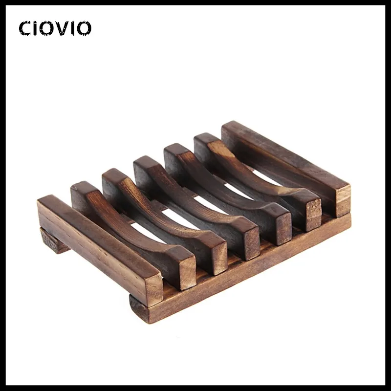 Держатель для мыла подставка ванной комнаты душа деревянная коробка натуральные