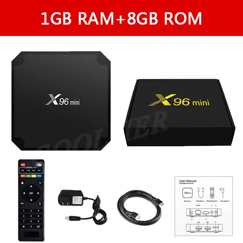 X96 Мини ТВ приставка Android 7,1 OS WiFi Смарт ТВ приставка 2 Гб 16 Гб Amlogic S905W четырехъядерный ТВ приставка 1 ГБ 8 ГБ X96mini медиаплеер - Цвет: 8G and retail box