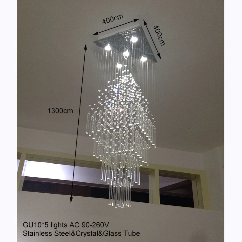 Хрустальная люстра в стиле ретро Классическая современная с 5 лампами GU10 для