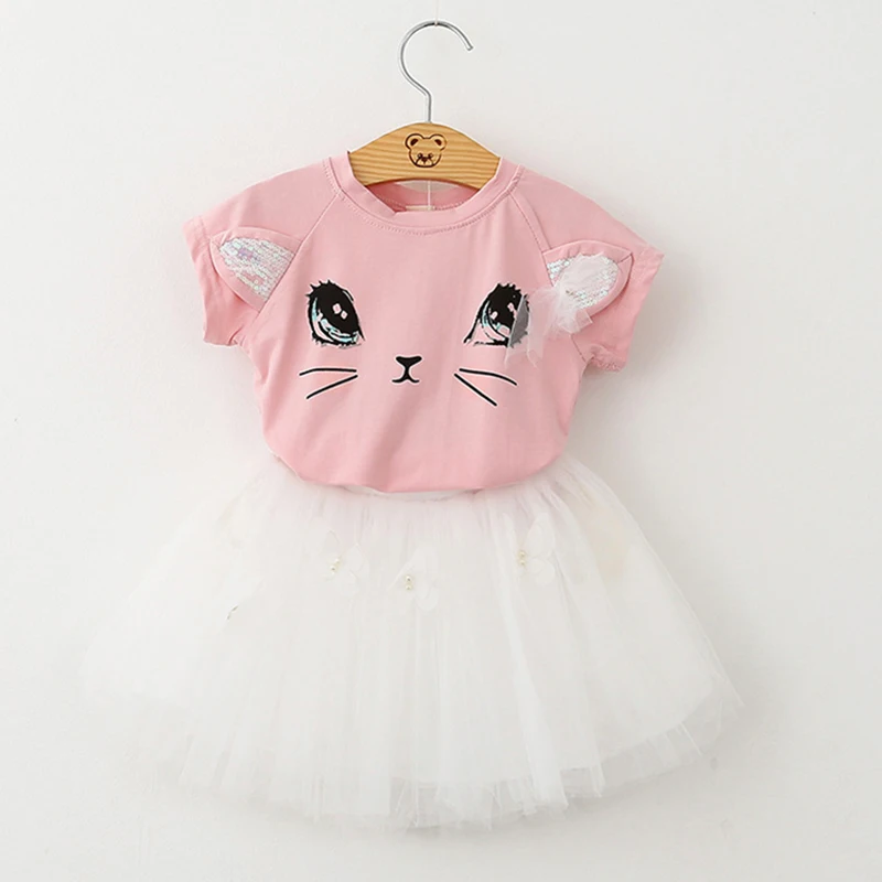 Платье для девочек Новинка 2020 года комплекты одежды милая детская одежда с