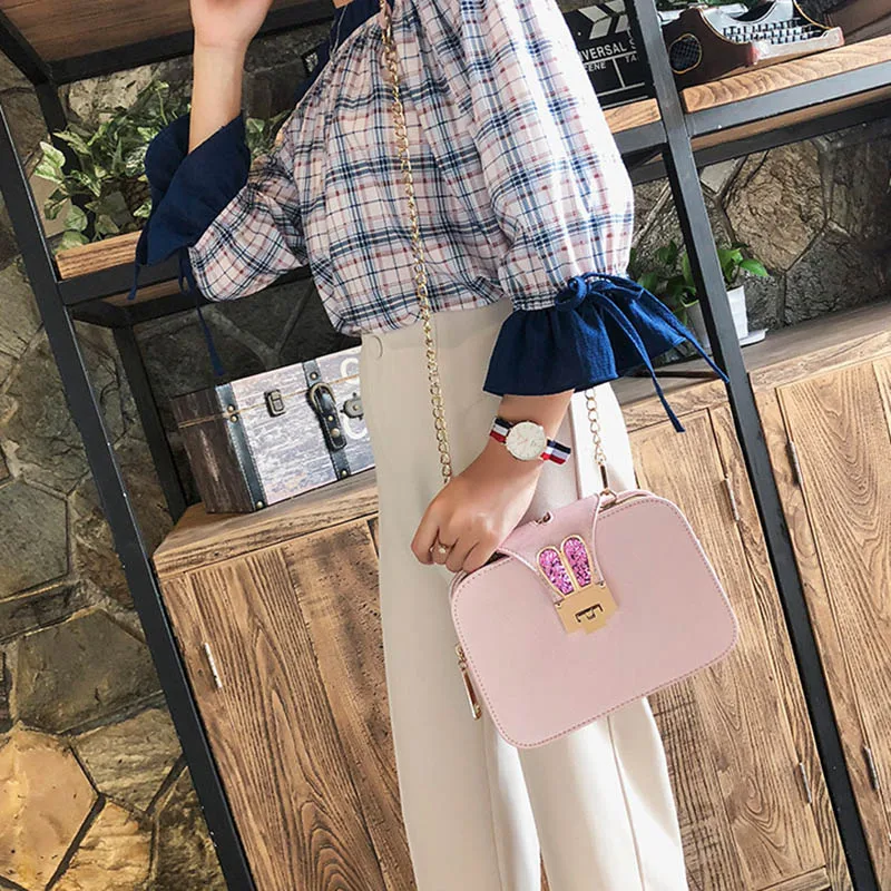 Женские сумки повседневные через плечо с заячьими ушками Модные Дизайнерские