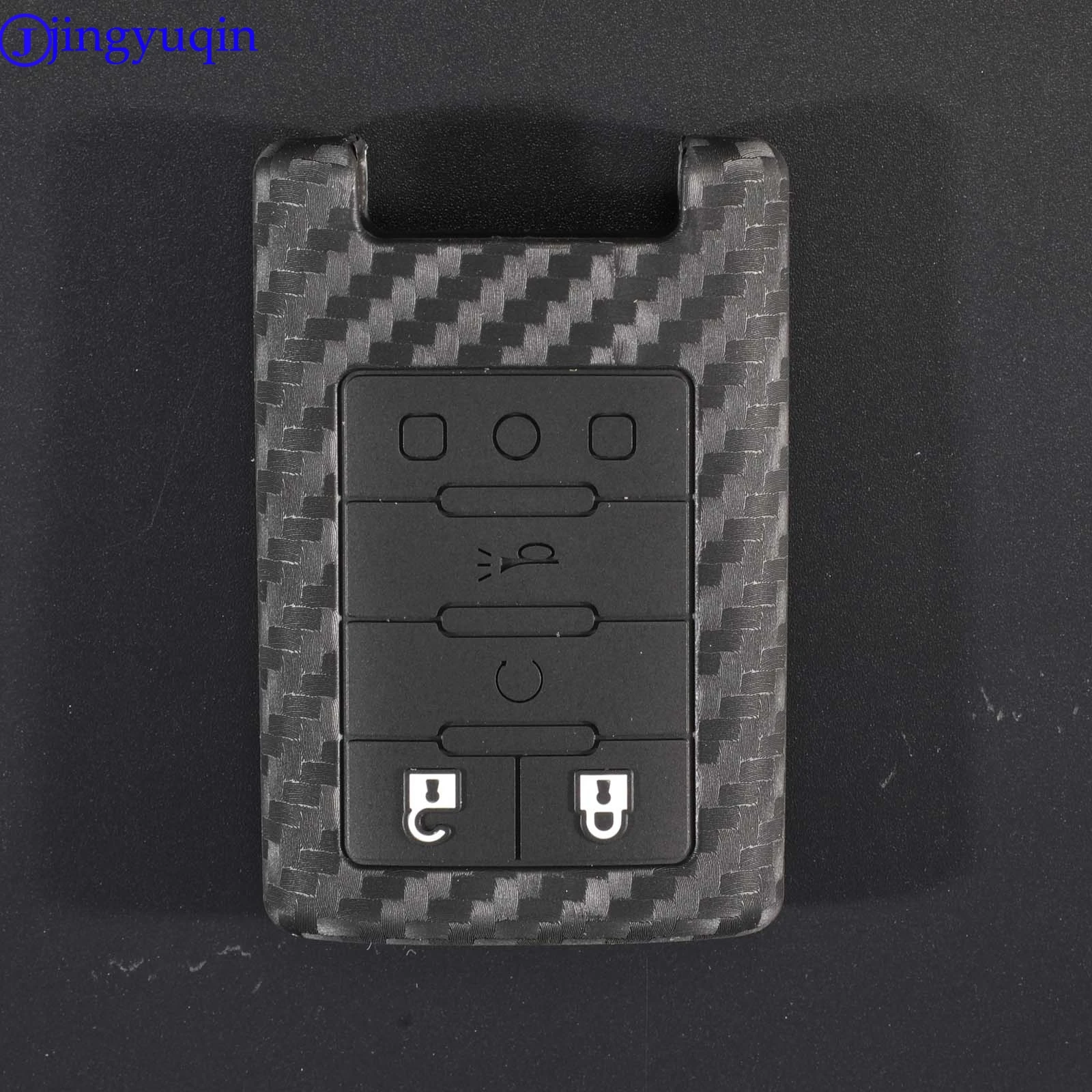 jingyuqin Carbon Fiber Patten Silicone Car Key Shell For Cadillac SLS CTS ATS SRX XTS Seville Escalade Case Cover | Автомобили и