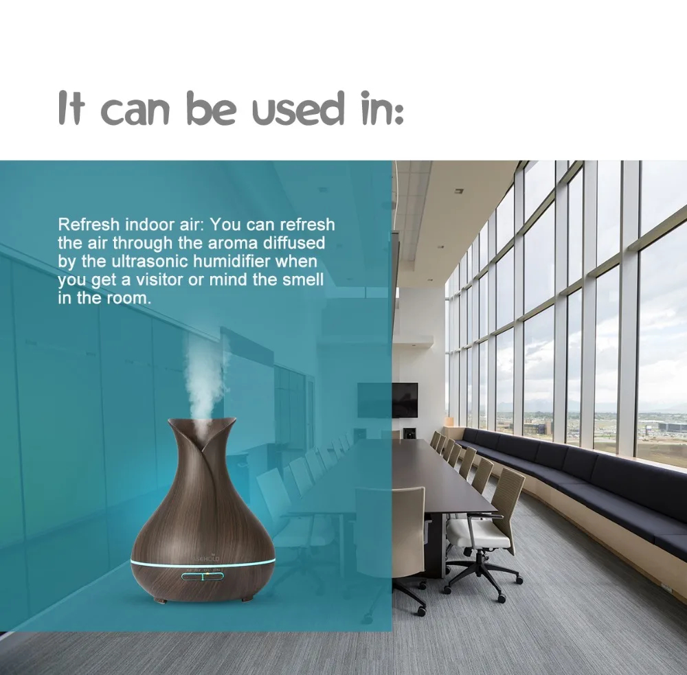 EASEHOLD RU 400 мл Аромат эфирного масла диффузор ультразвуковой увлажнитель воздуха