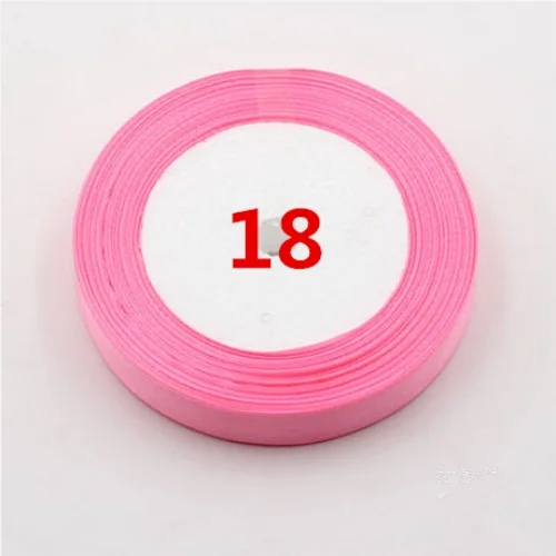 Deep pink 25 мм, 1890 метров, шелковая атласная лента, украшение для свадебной вечеринки, пригласительная открытка, подарочная упаковка, рождественские принадлежности для скрапбукинга Riband - Цвет: Deep pink